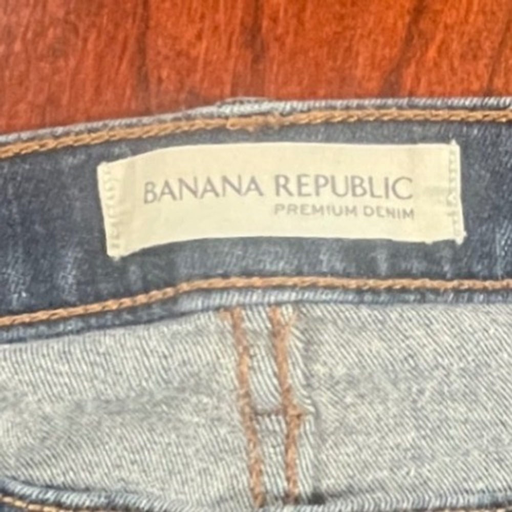 Banana Republic New Perfect Skinny Jeans Womens 27 Dark Wash Denim Belt Flaw GUC - Picture 4 of 10